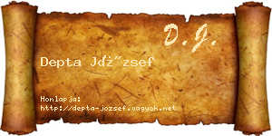 Depta József névjegykártya